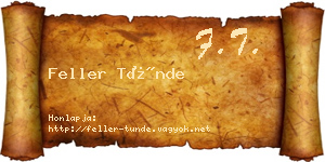 Feller Tünde névjegykártya