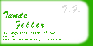 tunde feller business card